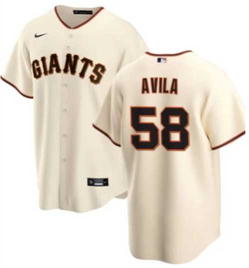 Mens San Francisco Giants #58 Nick Avila Cream Cool Base Stitched Baseball Jersey Dzhi->san francisco giants->MLB Jersey